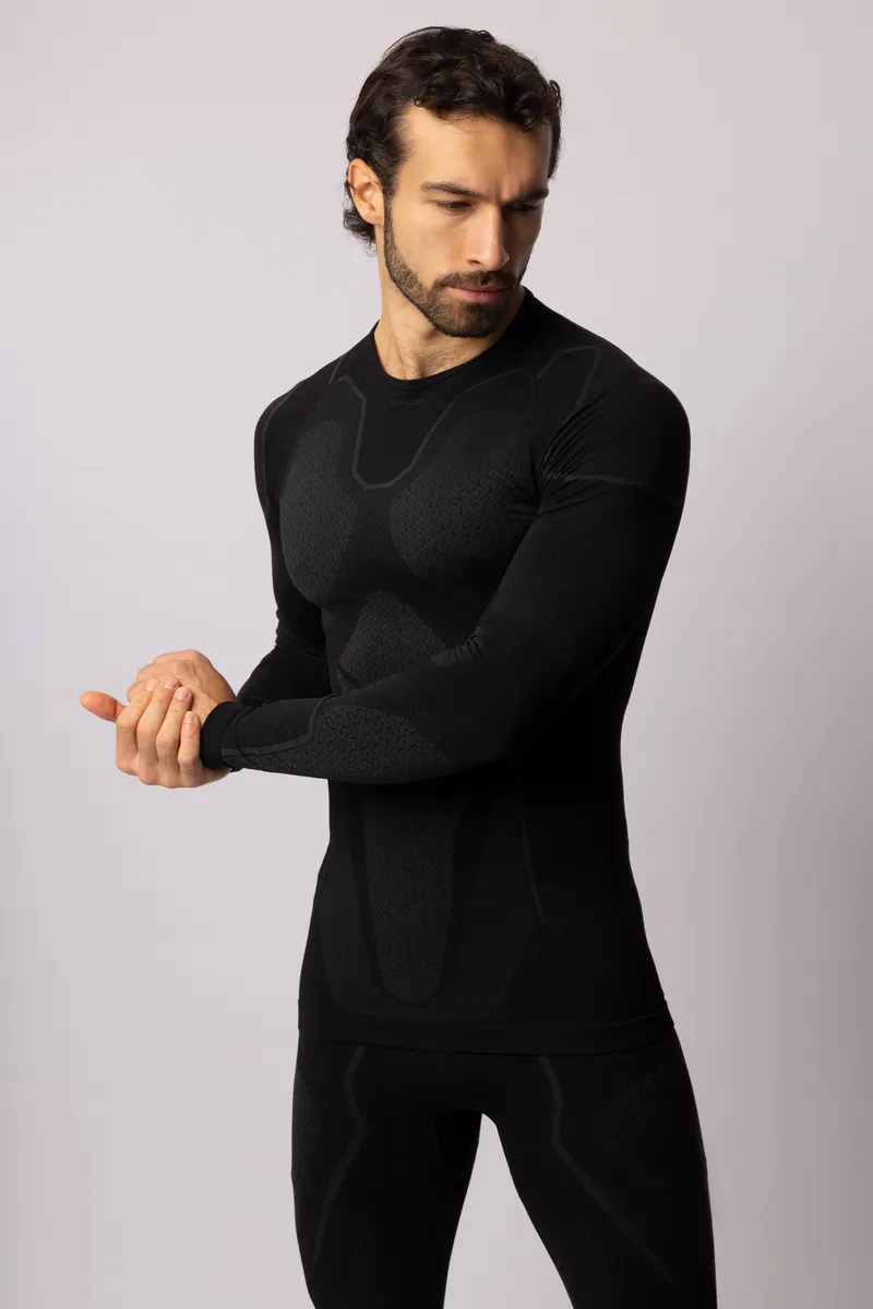 SPAIO ADRENALINE THERMOACTIVE LONGSLEEVED T-SHIRT BLACK/GREY